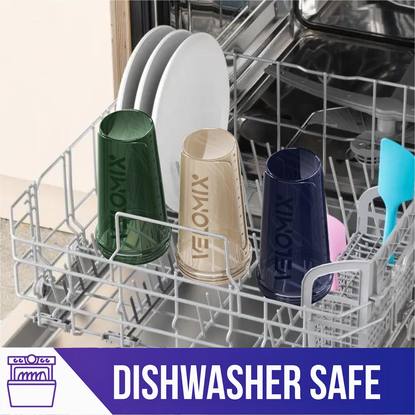 VELOMIX 4-Pack Shaker Cups (28 oz) – Includes 4 Wire Whisks | Leak-Proof Protein Shaker Bottles for Smooth Protein Mixes | Durable, BPA-Free Mixer Bottle Set for Protein Shakes & Supplements (Forest Edge)