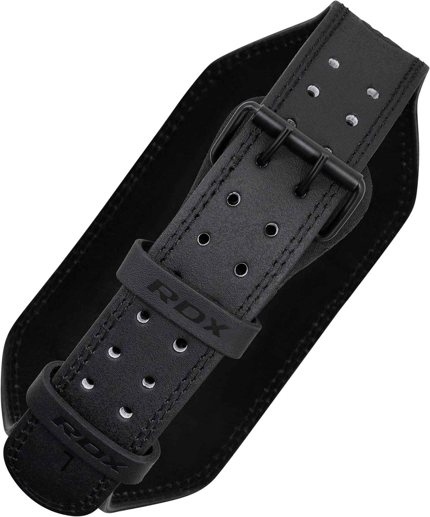 Leather Weight Lifting Belt for Men and Women, 4"–6" Padded Lumbar Support with 10 Adjustable Holes for Weightlifting, Deadlifts, Squats, and Strength Training