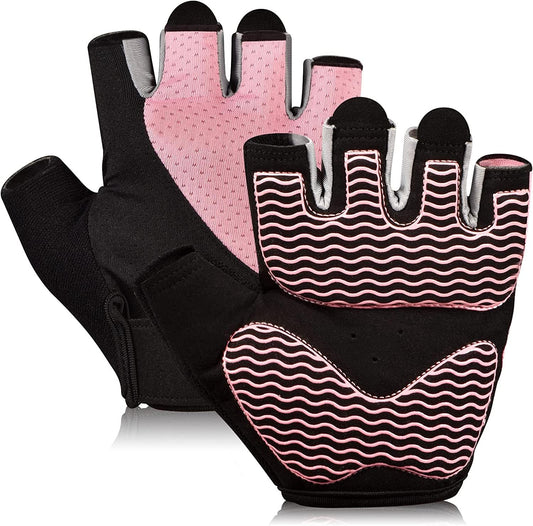 Fingerless Breathable Workout Gloves for Weightlifting, Cycling, and Gym Exercise