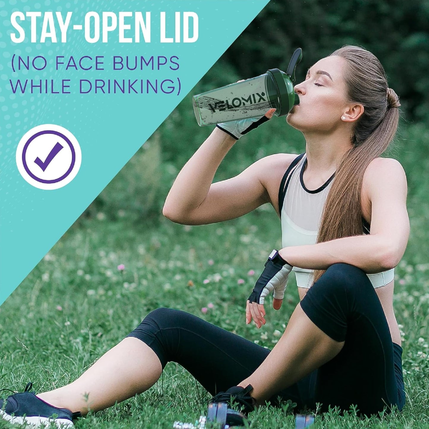 VELOMIX 4-Pack Shaker Cups (28 oz) – Includes 4 Wire Whisks | Leak-Proof Protein Shaker Bottles for Smooth Protein Mixes | Durable, BPA-Free Mixer Bottle Set for Protein Shakes & Supplements (Forest Edge)