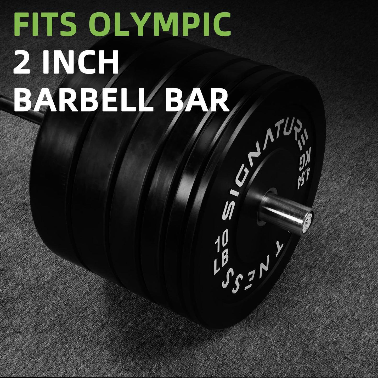 Olympic Bumper Plates Set 2", Weight Plates for Strength Training and Weightlifting, Available in Pairs or Sets with Barbell