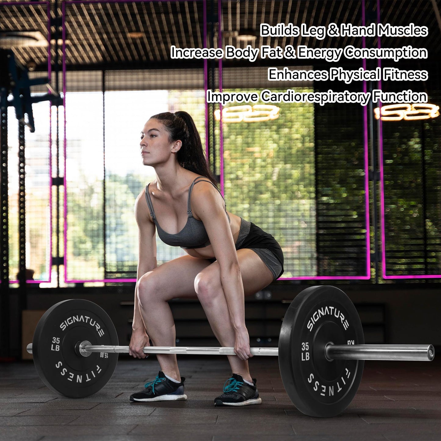 Fitvids 2-Inch Olympic Bumper Weight Plates with Steel Hub – Multiple Options for Strength Training and Weightlifting Sets