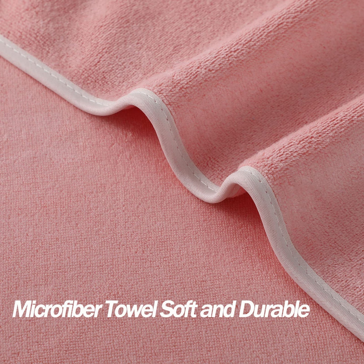 Microfiber Gym Towels (3 Pack, Pink) – Large 15"x31" 380-GSM Super Soft, Quick-Drying Towels for Exercise, Fitness, Sports & Workouts