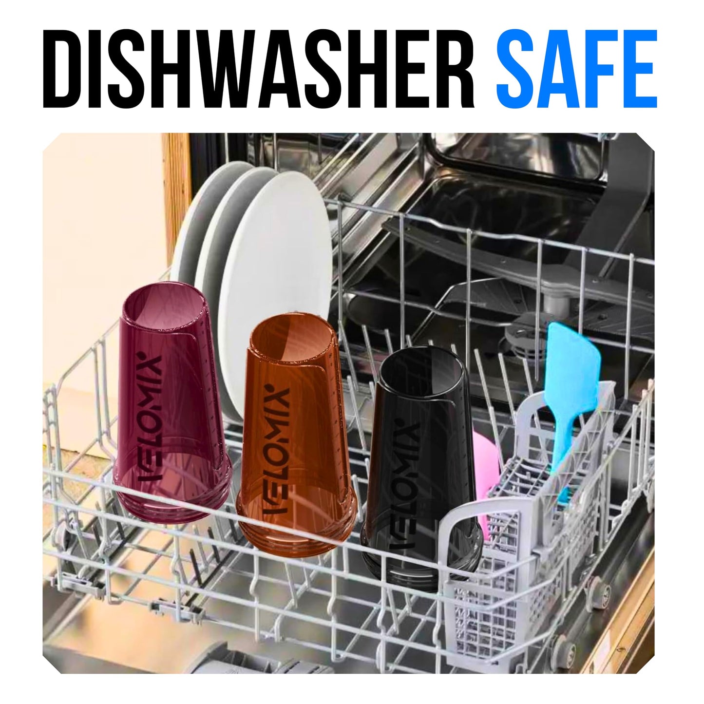 VELOMIX Electric Protein Shaker Bottle (24oz) – USB-C Rechargeable, Leak-Proof Automatic Mixer Cup – Portable Electric Blender Bottle for Protein Shakes, Smoothies & Pre-Workout Drinks (Blue)