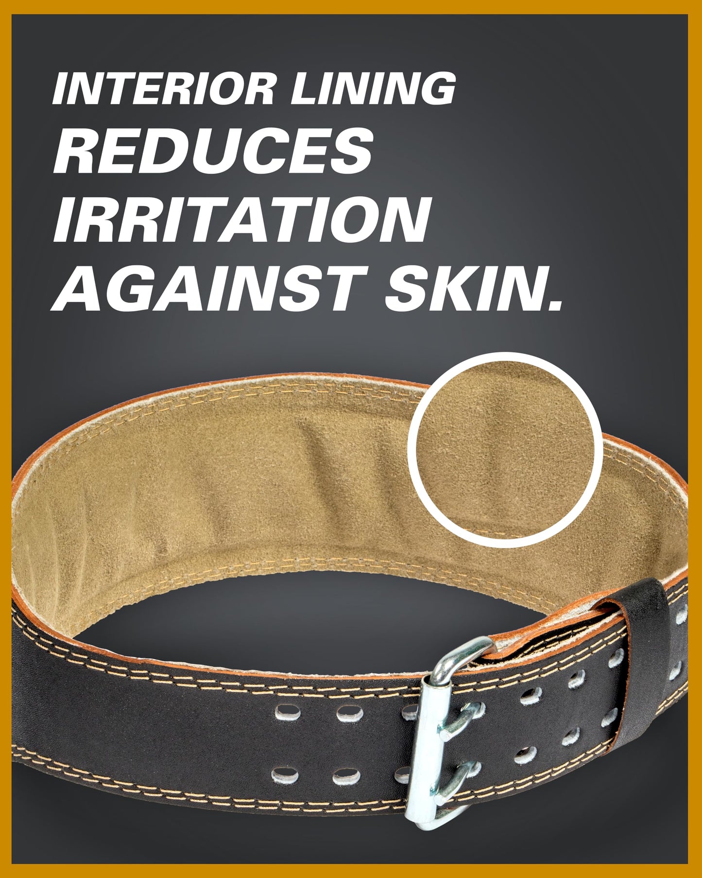 Padded Leather Weightlifting Belt, 4" or 6" Wide, Suede Lining and Foam Cushioning, Heavy-Duty Dual Prong Steel Buckle for Lifting Support