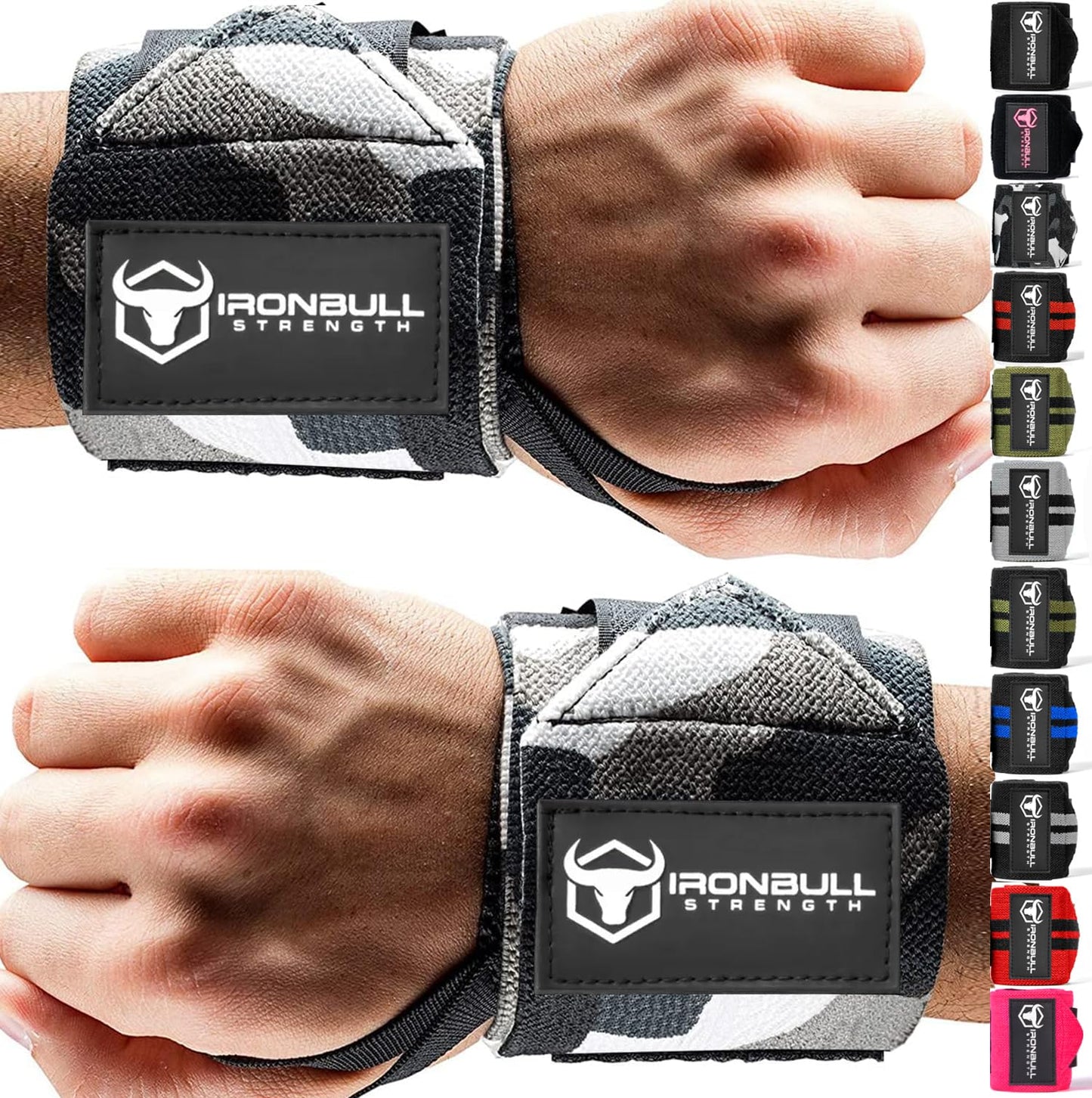 18" Weightlifting Wrist Wraps, USPA & IPL Approved, Premium Thumb Loop Straps for Bench, Powerlifting, Curls, Dips, Men and Women