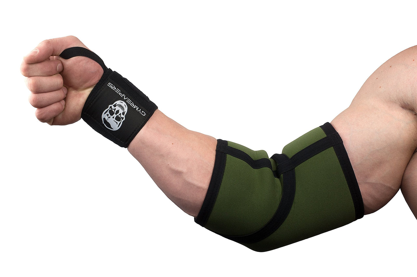 Elbow Sleeves with Wrist Wraps (Pair) - 5mm Neoprene Elbow Brace for Compression & Support - Ideal for Powerlifting, Weightlifting, Bench Press & Tendonitis Relief - Men & Women