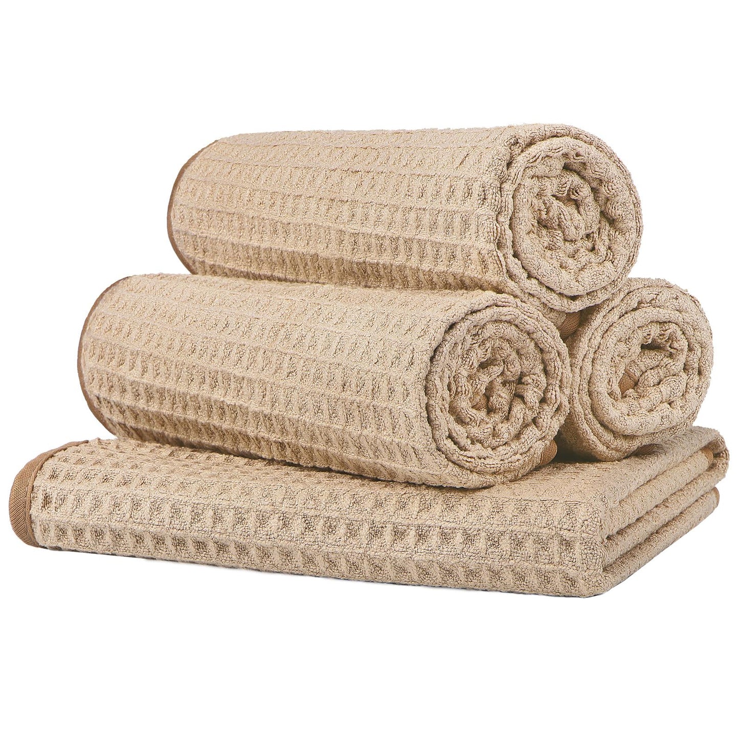 HOMEXCEL Gym Towels 4 Pack (15x25 Inches) – Ultra Soft Microfiber Towels for Gym, Fitness, Yoga, Shower, Spa & Bathroom | Highly Absorbent, Lightweight & Quick Dry Workout Towels