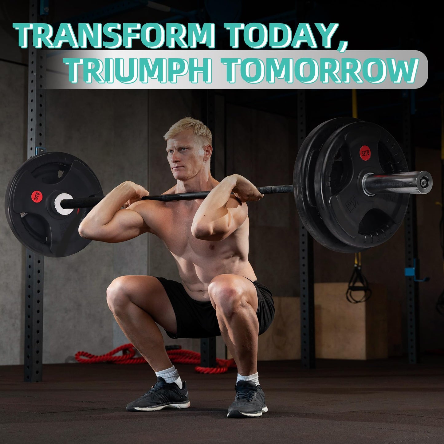 Fitvids 2-Inch Olympic Bumper Weight Plates with Steel Hub – Multiple Options for Strength Training and Weightlifting Sets