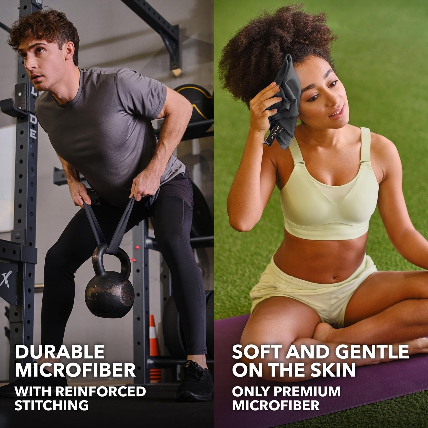 Microfiber Workout Towels (Set of 5, Dark Gray) – Quick Dry, Odor-Free & Highly Absorbent Gym Towels for Men & Women | Ideal for Hot Yoga, Running, Tennis, Exercise, Camping & Sports