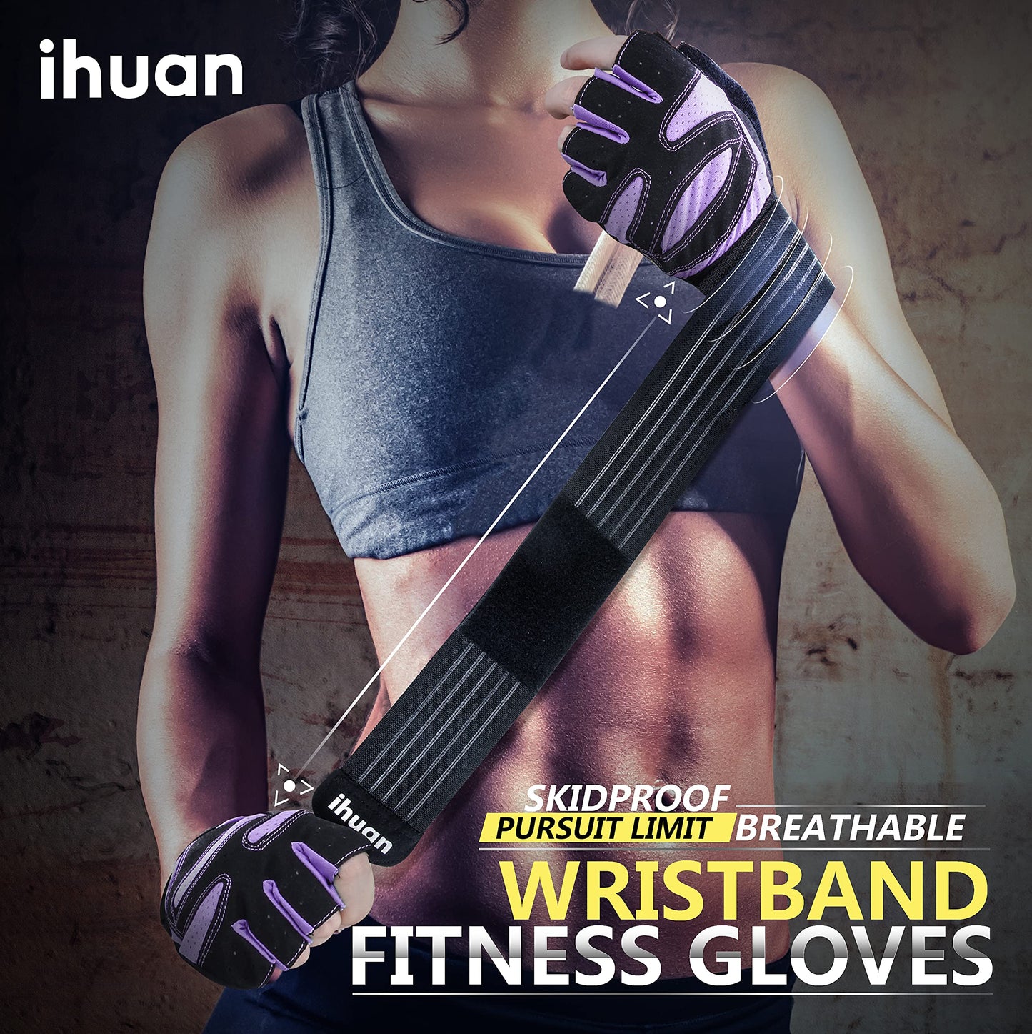 Ventilated Weight Lifting Gloves for Men and Women, Full Palm Protection with Wrist Wrap Support for Gym, Fitness, and Pull Ups