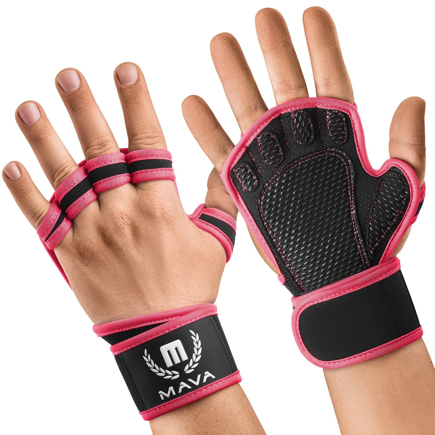 Padded Fingerless Workout Gloves for Men and Women, Weight Lifting Gloves with Wrist Support, Strong Grip and Anti-Sweat for Gym Training