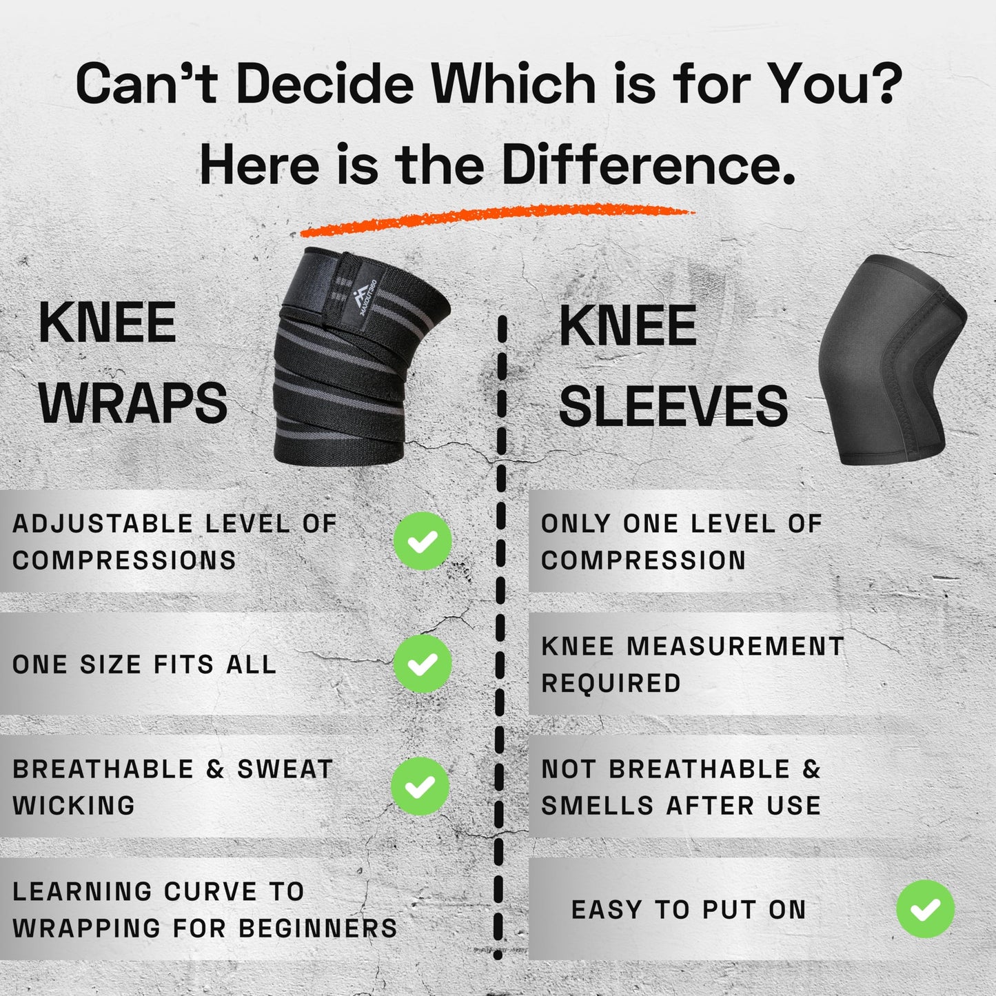 Knee Wraps for Weightlifting (Pair) – 78" Cotton Elastic Knee Straps for Squats, Leg Workouts & Powerlifting – Compression Support Wraps for Strength Training, Gym & Fitness – Black